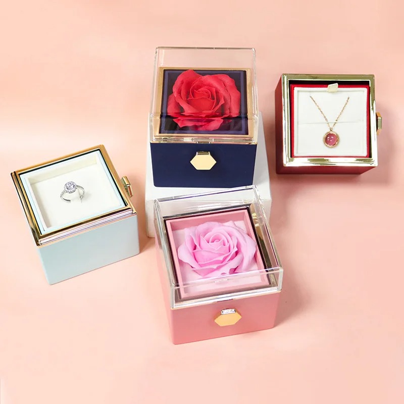 rotating rose ring box